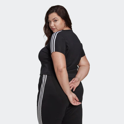 Women's adidas Adicolor Classics Crop 3-Stripes Tee (Plus Size)