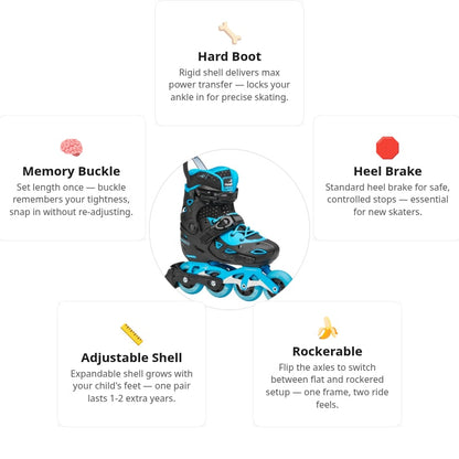 Flying Eagle S9S Dynamo Blue Kids Skates