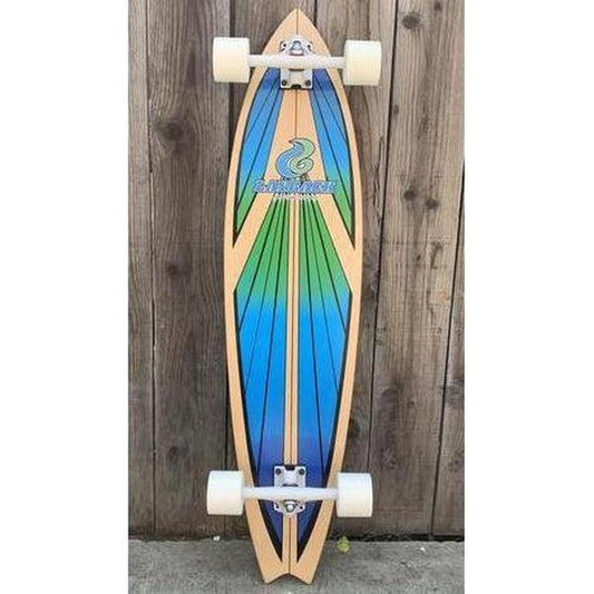 Layback Longboards Soul Ride Longboard Fishtail 40" Blue