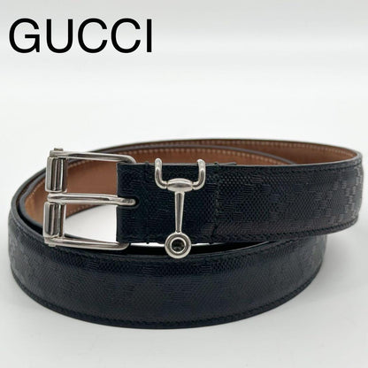 Gucci Horsebit Silver Classic Belt Diamante